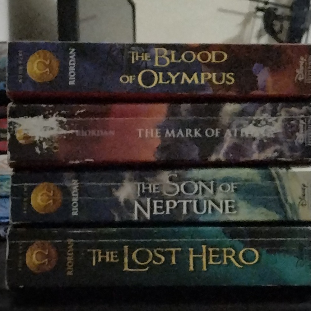 The heroes of Olympus series books 1-3 and book 5